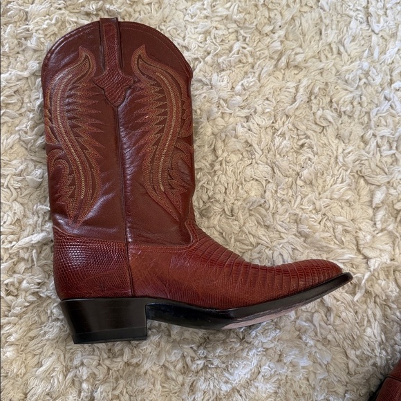 ? Ferrini Genuine Teju Lizard Western Cowboy Boots – Brown – Size 11 main image 10